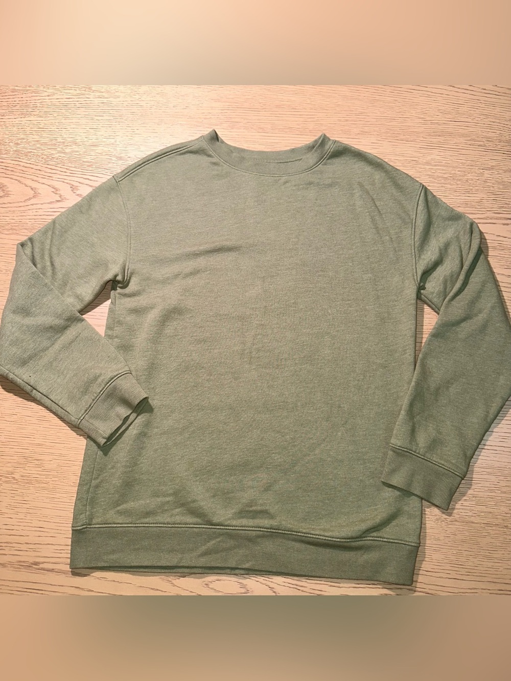 Cat & Jack Men's Fleece Crewneck Pullover Sweatshirt Green Solid Size XL A355